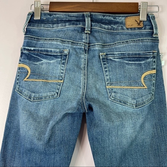 American Eagle Super Stretch Artist Crop Low Rise Distressed Cropped Jeans 00 - Picture 8 of 13